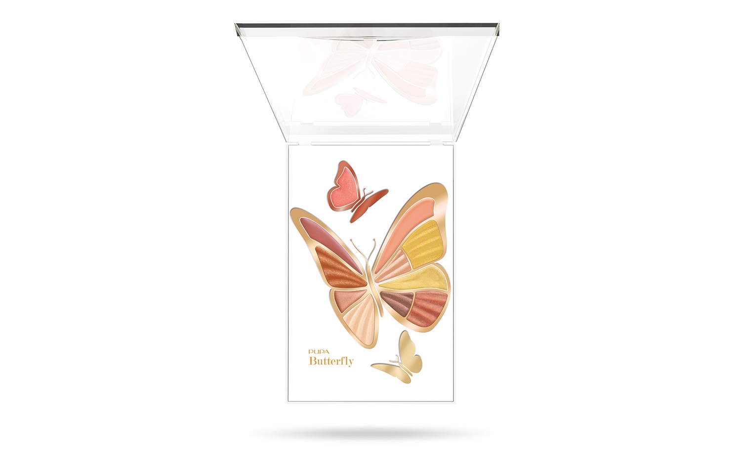 PUPA Milano Butterfly Cofanetto Make-Up Occhi e Labbra 002 - Palette con 6 Ombretti Compatti, 2 Ombretti in Crema, 2 Rossetti e 1 Gloss