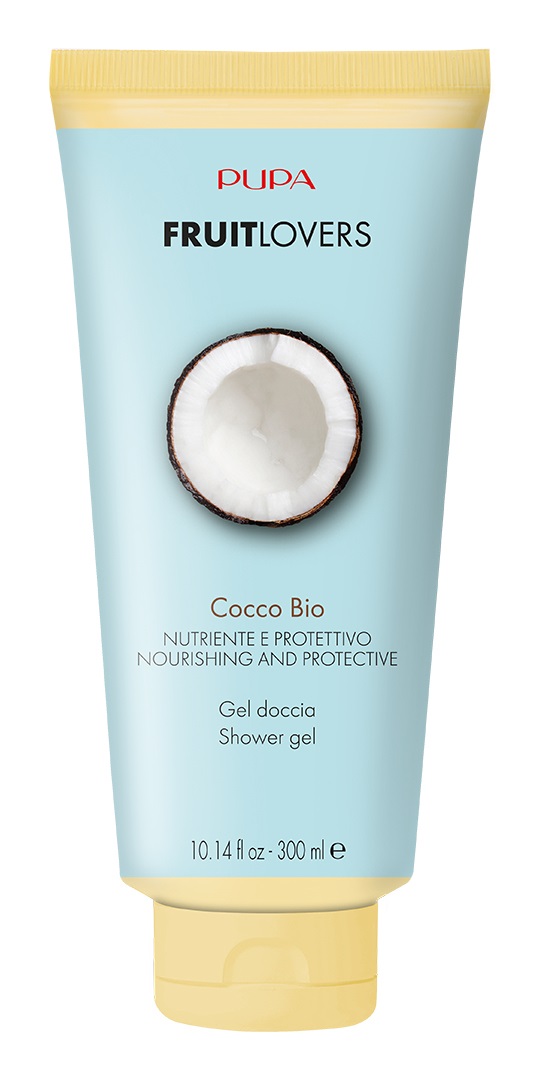 PUPA Milano Fruit Lovers - Latte Doccia Cocco Bio 300ml - Nutriente e Protettivo per Corpo e Pelle Universale