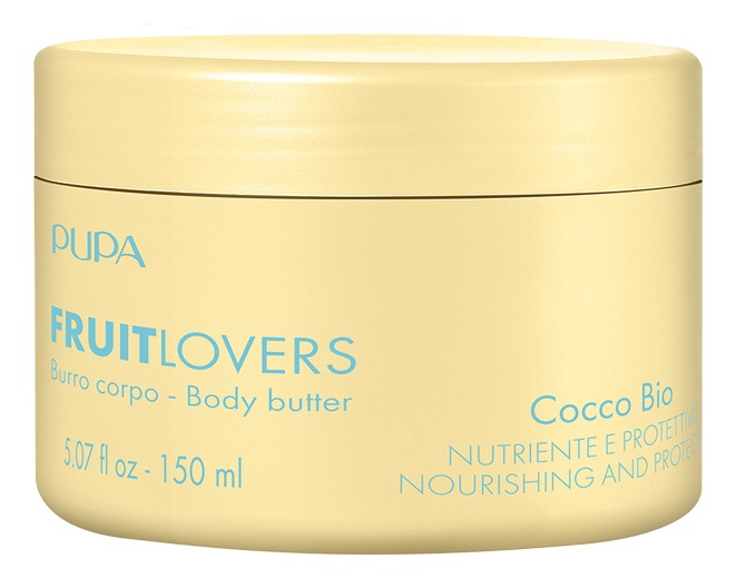 Pupa Fruit Lovers - Burro Corpo Cocco Bio 150ml | Nutriente, Protettivo, Idratante con Olio di Cocco da Agricoltura Biologica