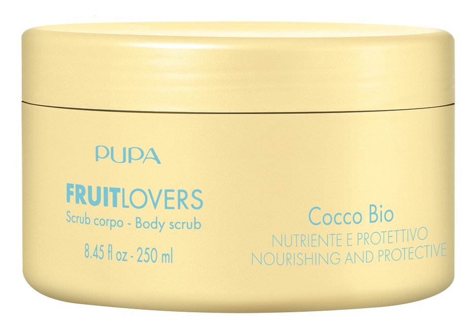PUPA Milano Fruit Lovers - Scrub Corpo Cocco Bio 250ml - Esfoliante Nutriente e Protettivo