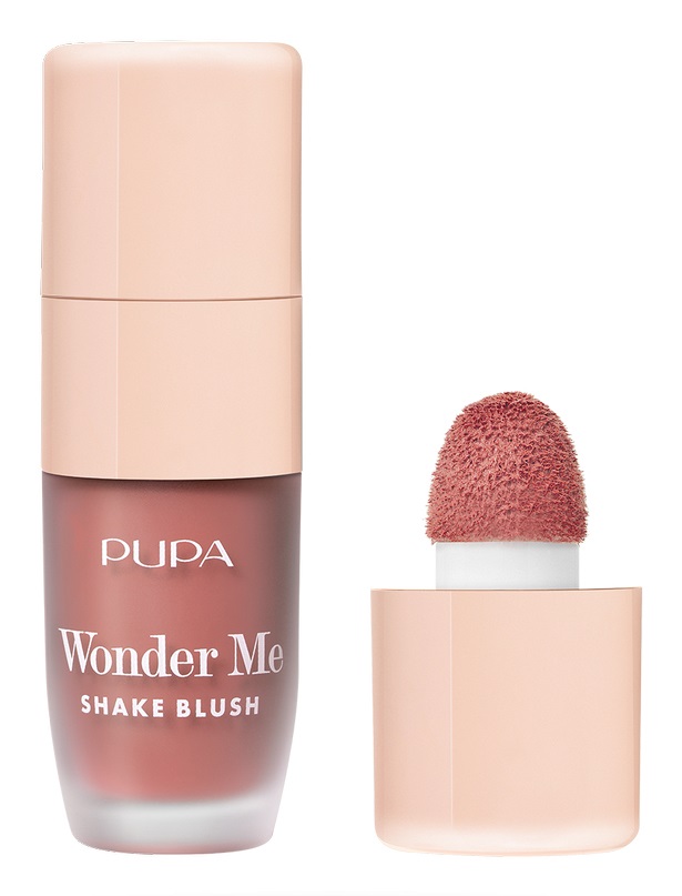 Pupa Wonder Me Shake Blush 001 Cosmopolitan Kiss - Blush Liquido 5.5ml con Texture WATER CREAM e Finish Dewy