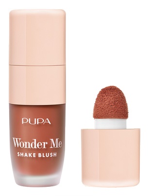 PUPA Milano Wonder Me Shake Blush 005 Tequila Sunrise - Blush Liquido 5.5ml con Texture WATER CREAM e Finish Dewy