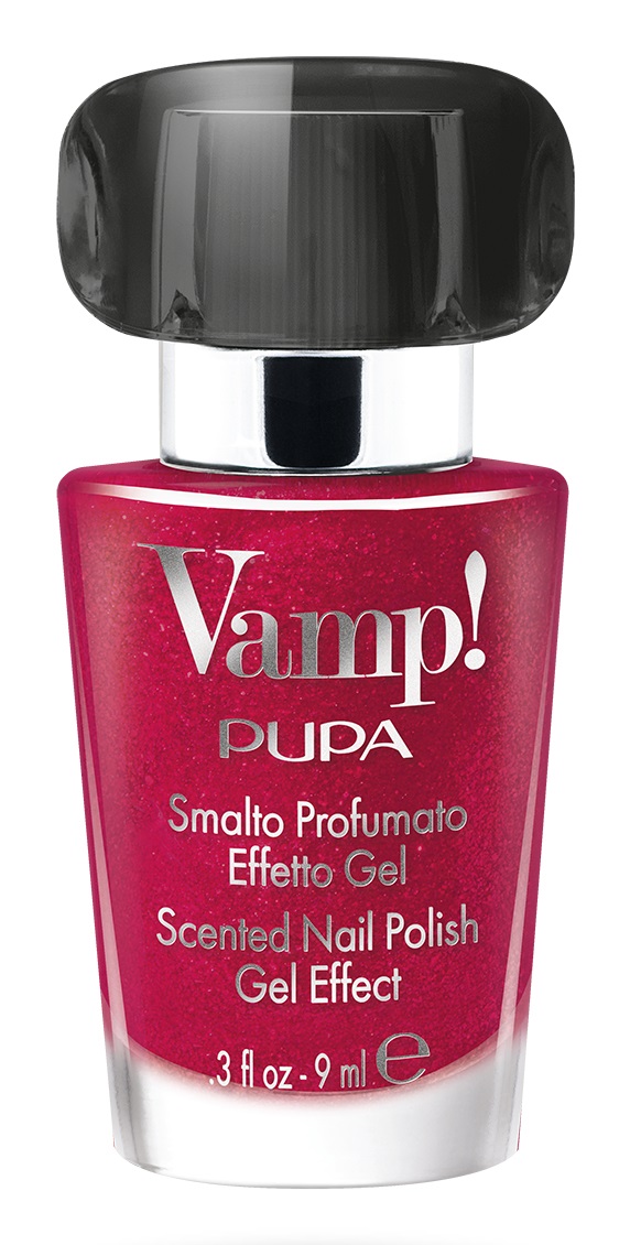 PUPA Milano Pupa <3 Pennyblack Vamp! Glitz’n Glam Smalto Profumato Effetto Gel 320 Glimmering Red 9 ml - Finish Brillante e Duraturo