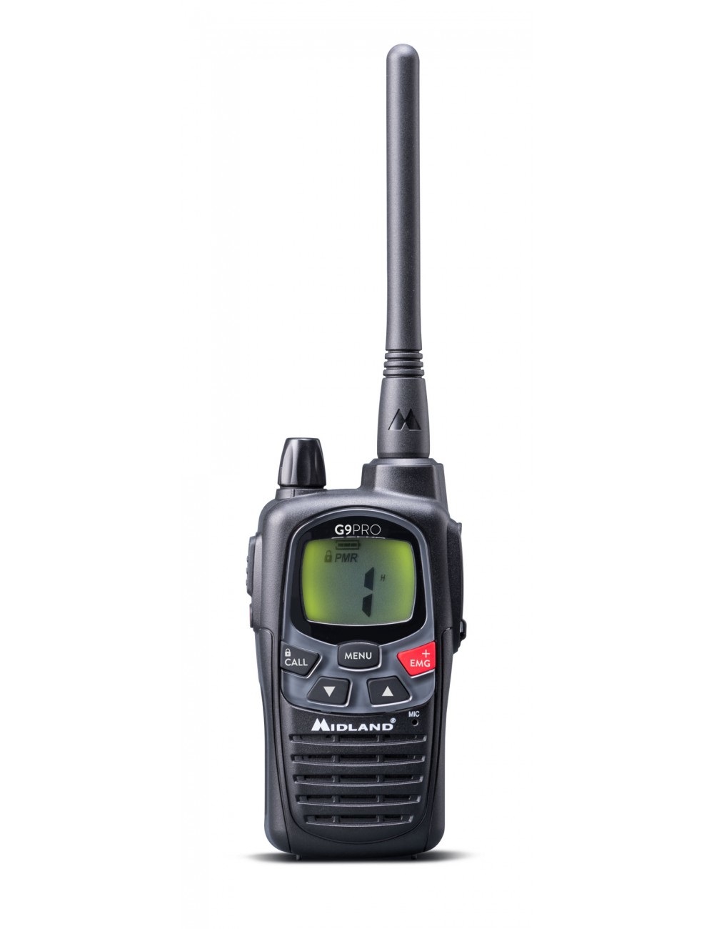 Midland G9 PRO Ricetrasmittente IPX4 Waterproof Walkie Talkie Outdoor 101 Canali PMR446 - Copertura 12 km, Autonomia 23 ore, Batterie Ricaricabili AA 1800 mAh