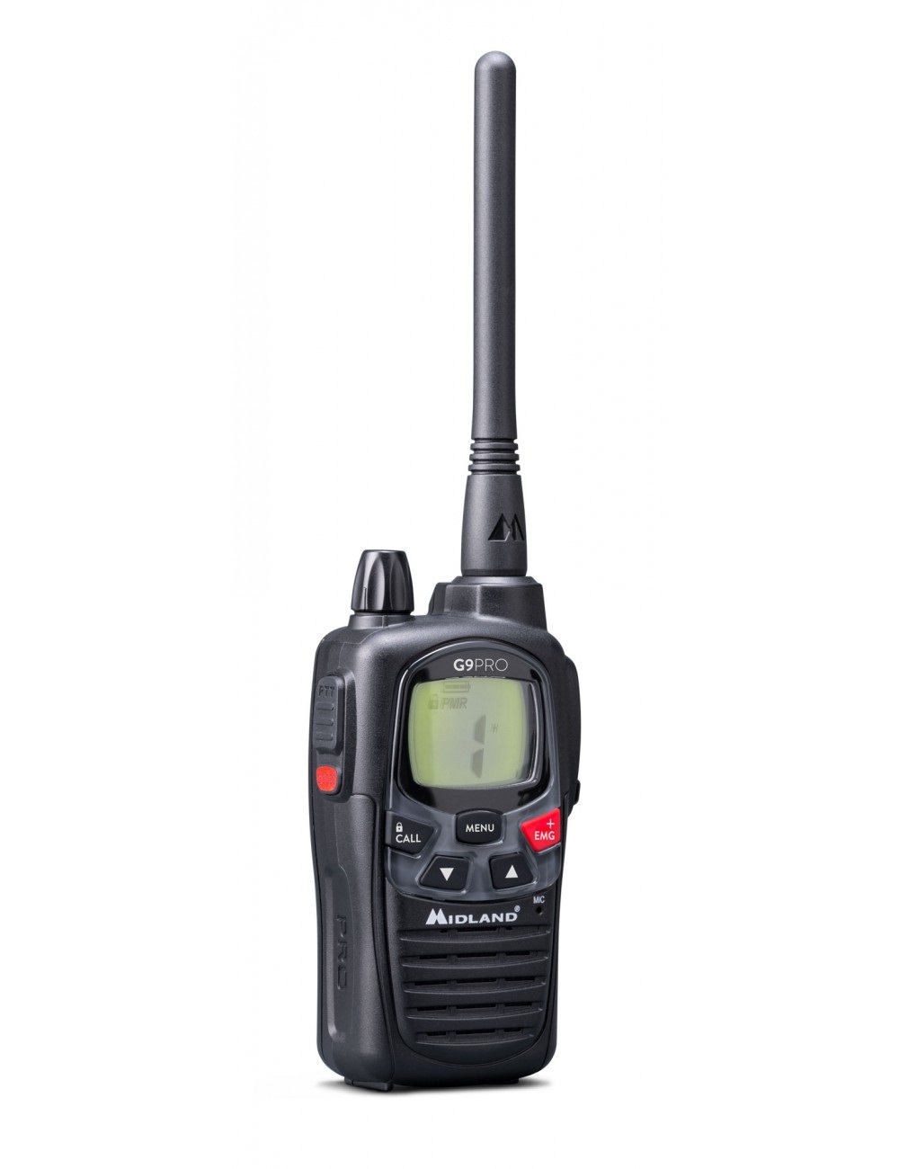 Midland G9 PRO Ricetrasmittente IPX4 Waterproof Walkie Talkie Outdoor 101 Canali PMR446 - Copertura 12 km, Autonomia 23 ore, Batterie Ricaricabili AA 1800 mAh