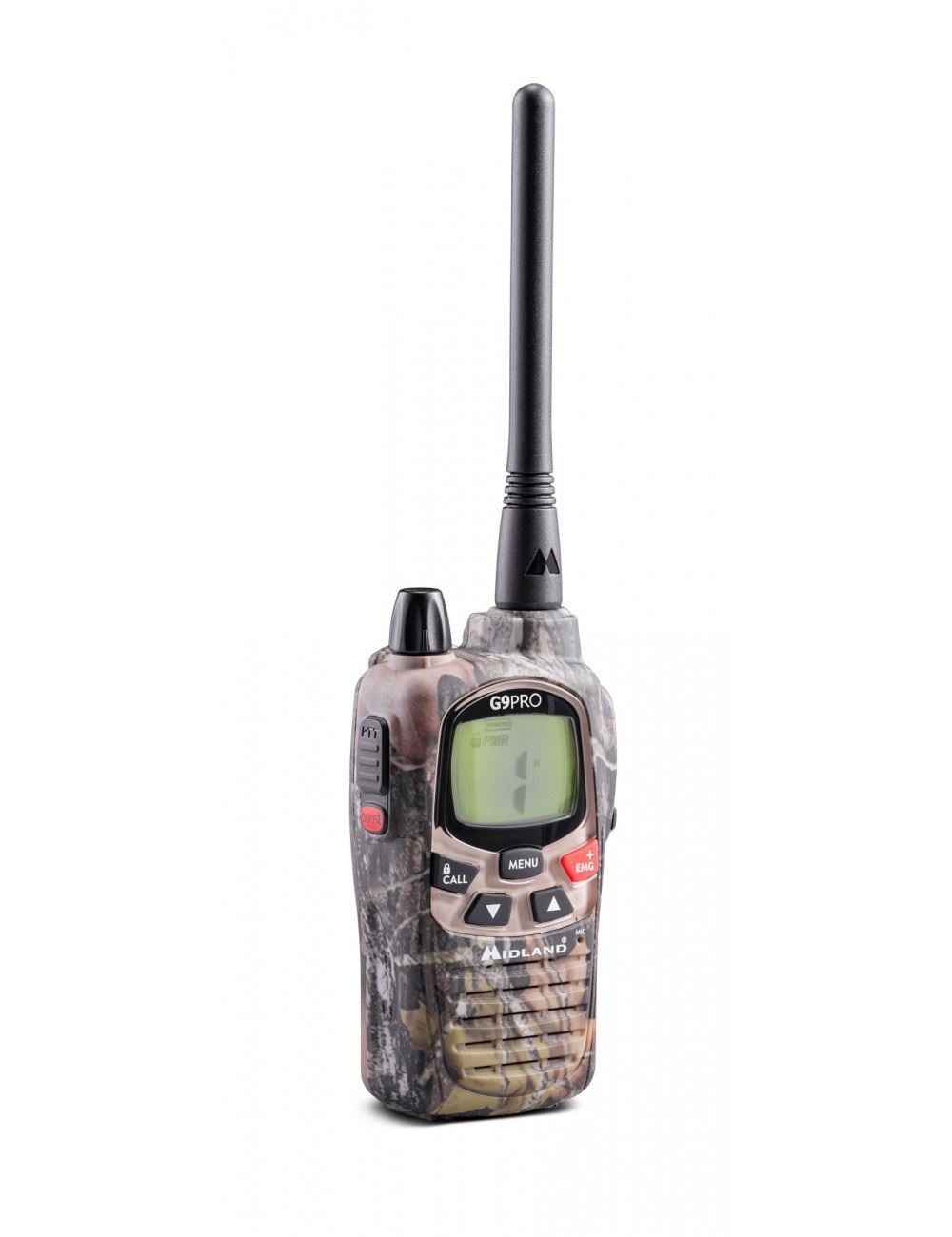 Midland G9 PRO Ricetrasmittente Mimetica Professionale Dual Band, 101 Canali, 446.00625 - 446.19375 MHz, Waterproof IPX4, Copertura 12Km, Autonomia 23H, Batterie Ricaricabili