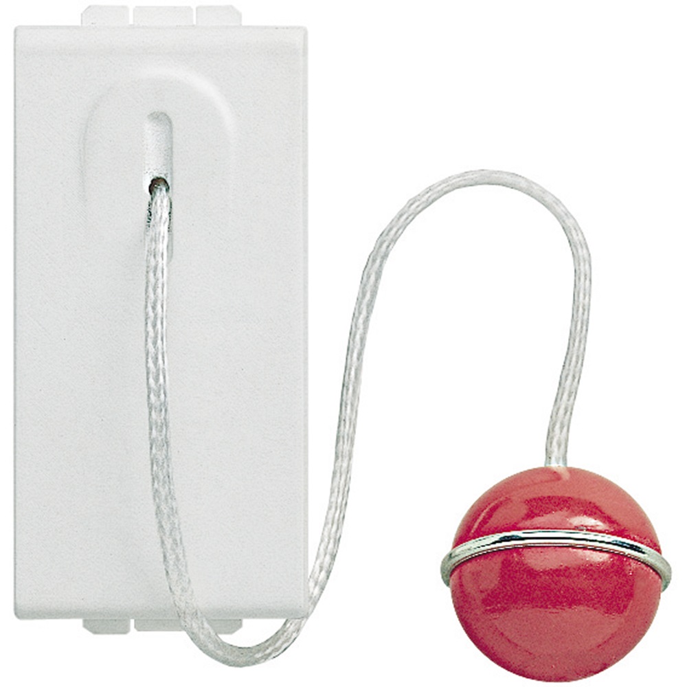Bticino N4033 Pulsante a Tirante 1 Polo NO 10A 230V AC per Allarme Bagno - Living Light