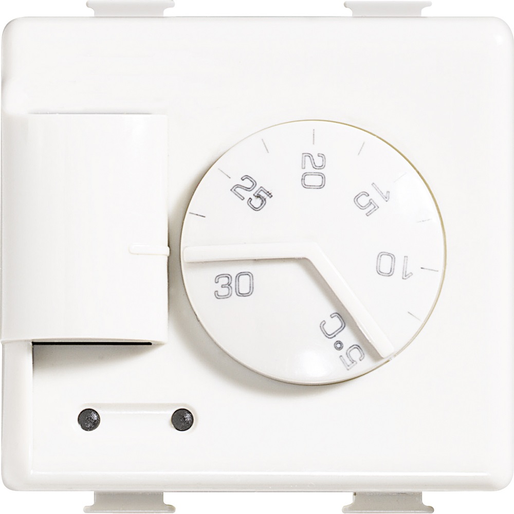 Bticino AM5711 Termostato Elettronico 230 V Bianco - Controllo Temperatura Ambiente con Commutatore Esterno Estate-Inverno