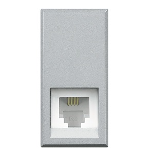 BTicino Axolute Presa Telefonica RJ11 Grigio Tech - Modello HC4258/11N