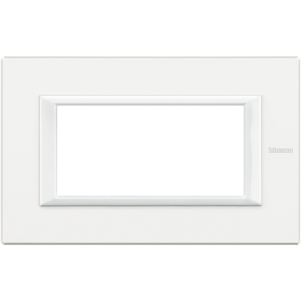 BTicino HA4804HD Placca Rettangolare Axolute 4 Moduli Bianco in Metallo
