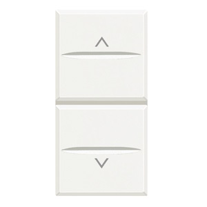 BTicino Axolute Commutatore Bianco HD4027 - Doppio Tasto 1-0-2, 1P 16A, 250Vac