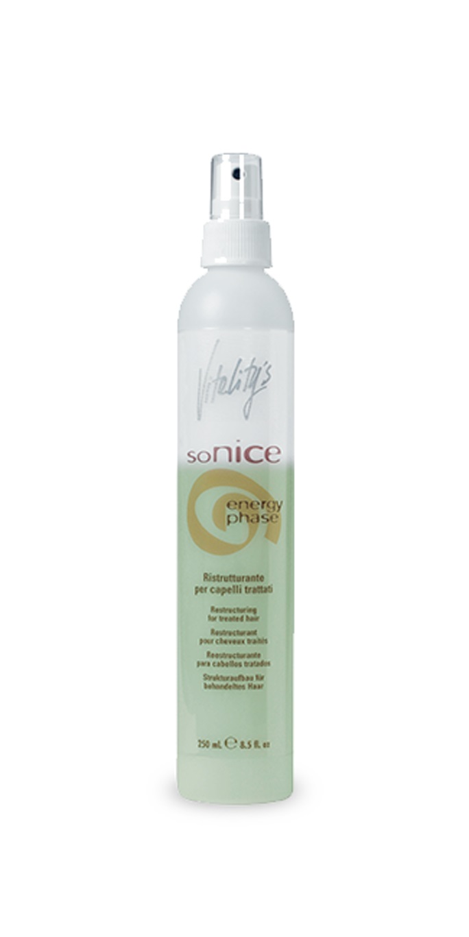 Vitality'S So Nice Energy Phase - Spray Bifasico Idratante Senza Risciacquo per Capelli Rovinati e Tinti - 250 ml