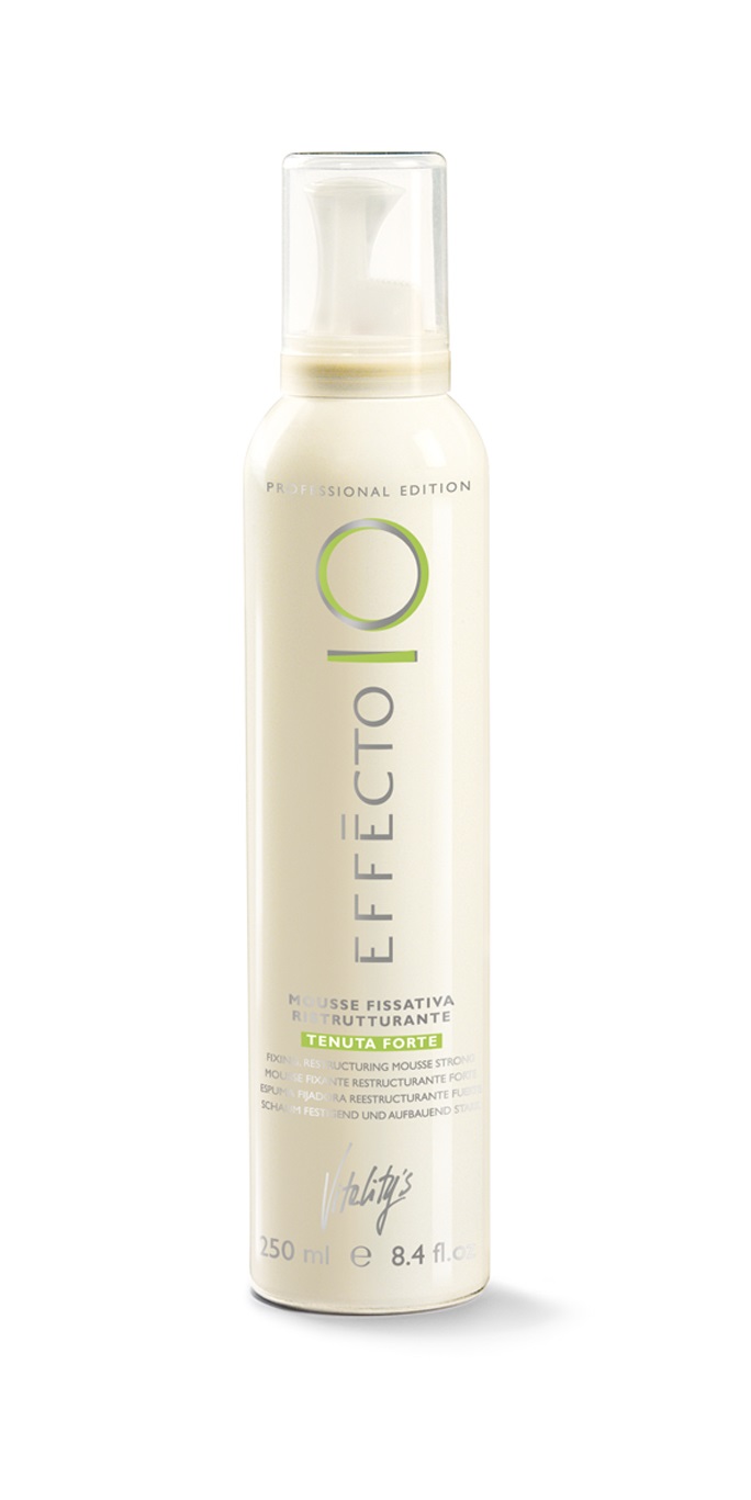 Vitality's EFFECTO Mousse Fissativa Ristrutturante Forte per Capelli 250 ml - Fissaggio e Struttura