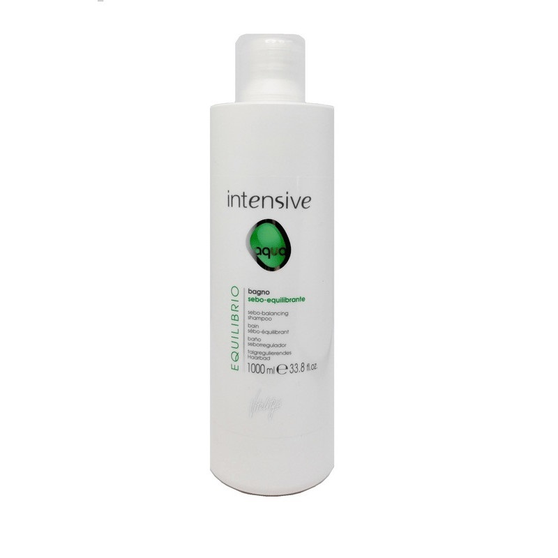 Vitality's Intensive Aqua Equilibrio Bagno 1000ml - Shampoo Professionale per Capelli Grassi, Adatto a Tutti i Colori