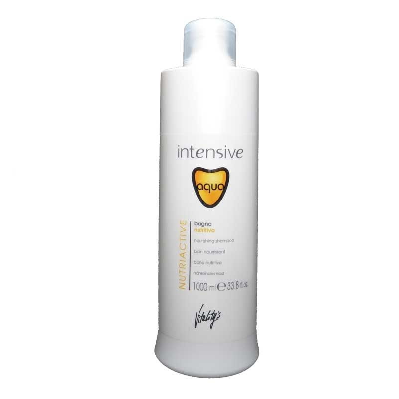 Vitality'S Intensive Aqua Nutriactive Bagno Nutritivo 1000ml - Shampoo Professionale per Capelli Secchi