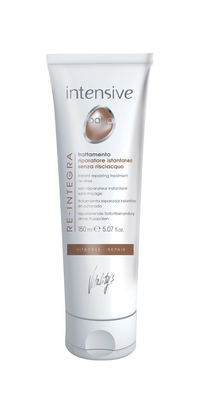Vitality's Intensive Aqua Re-Integra Trattamento Riparatore Istantaneo 150 ml - Balsamo per Capelli Danneggiati e Indeboliti
