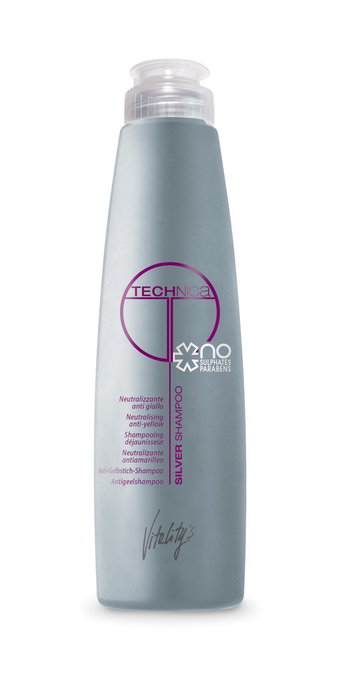 Vitality's Shampoo Silver 1000 ml - Shampoo Professionale Unisex per Capelli Colorati e Tinti