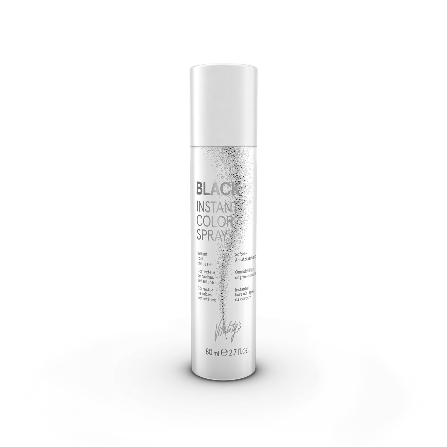 Vitality's Instant Color Spray Nero 80 ml - Spray di correzione istantanea per tutti i tipi di capelli