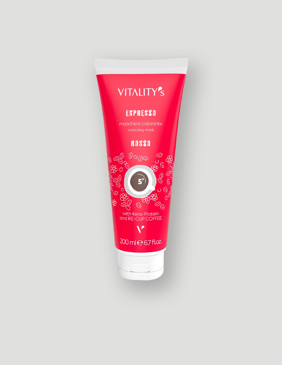 Vitality's Espresso Rosso 200 ml - Tubo per ravvivare i riflessi rossi e donare lucentezza ai capelli