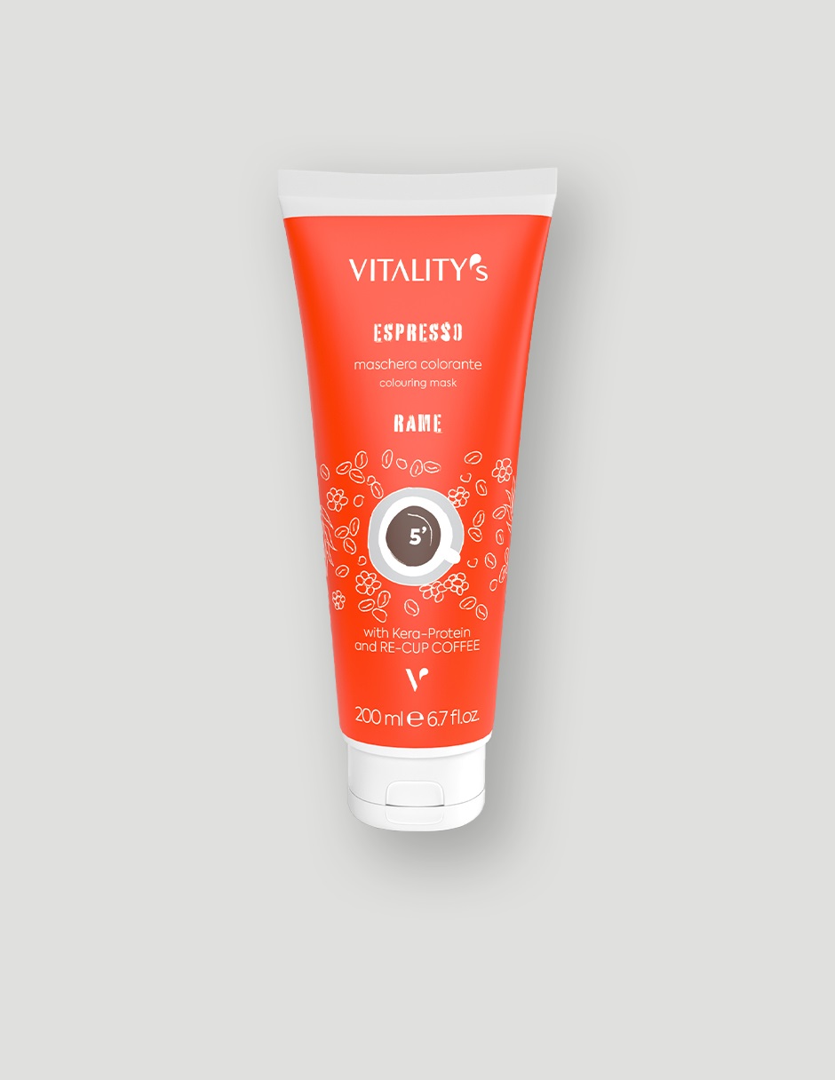 Vitality's Espresso Rame 200 ml - Cura dei capelli senza ammoniaca, rinfresca il colore con applicazione semplice e veloce