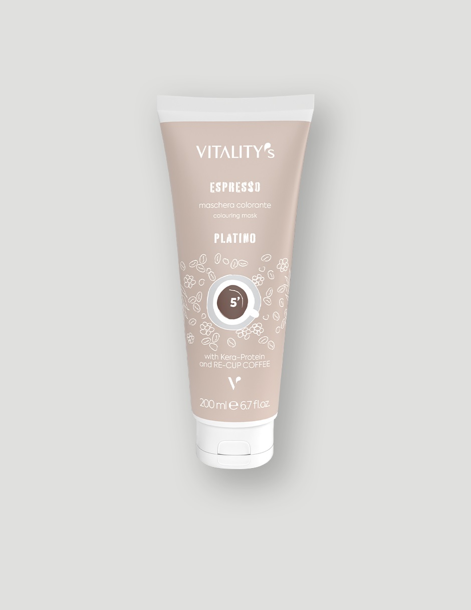 Vitality's Espresso Platino 200 ml - Colore Biondo Platino per tutti i tipi di capelli, senza ammoniaca e pronto all'uso