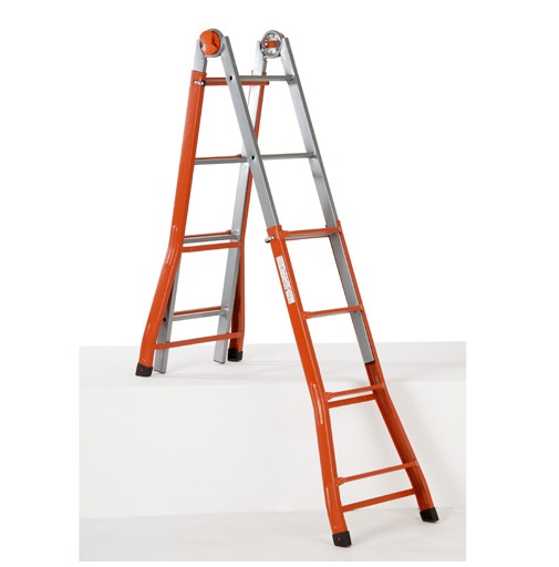 GIERRE Peppina A0050 Scala Telescopica in Acciaio 4 5 Pioli, Altezza Massima 4.28 m, Portata 100 kg