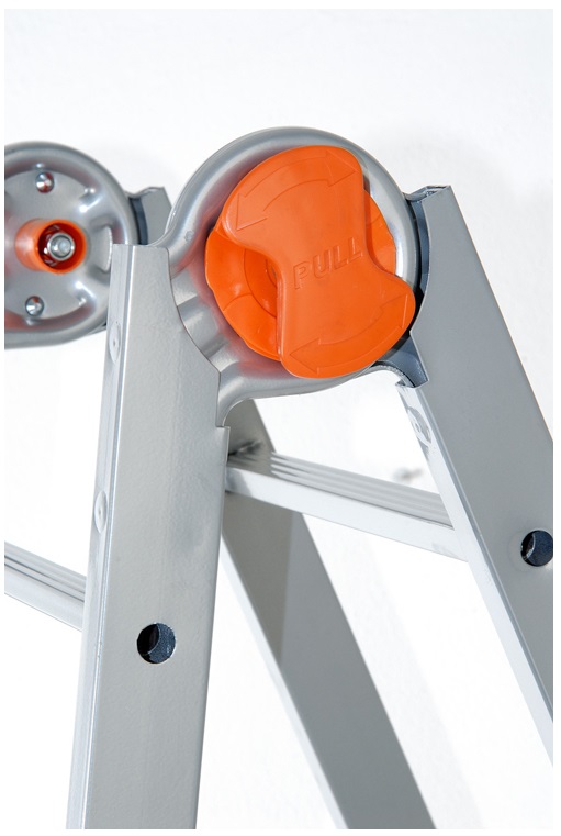 GIERRE Peppina A0050 Scala Telescopica in Acciaio 4 5 Pioli, Altezza Massima 4.28 m, Portata 100 kg