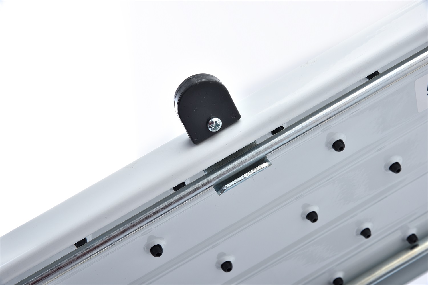 GIERRE Sgabello in Acciaio Superstep - 3 Gradini - Bianco/Grigio - Dimensioni 0,47x0,75xH.1,30 m - Corrimano Alto 61 cm