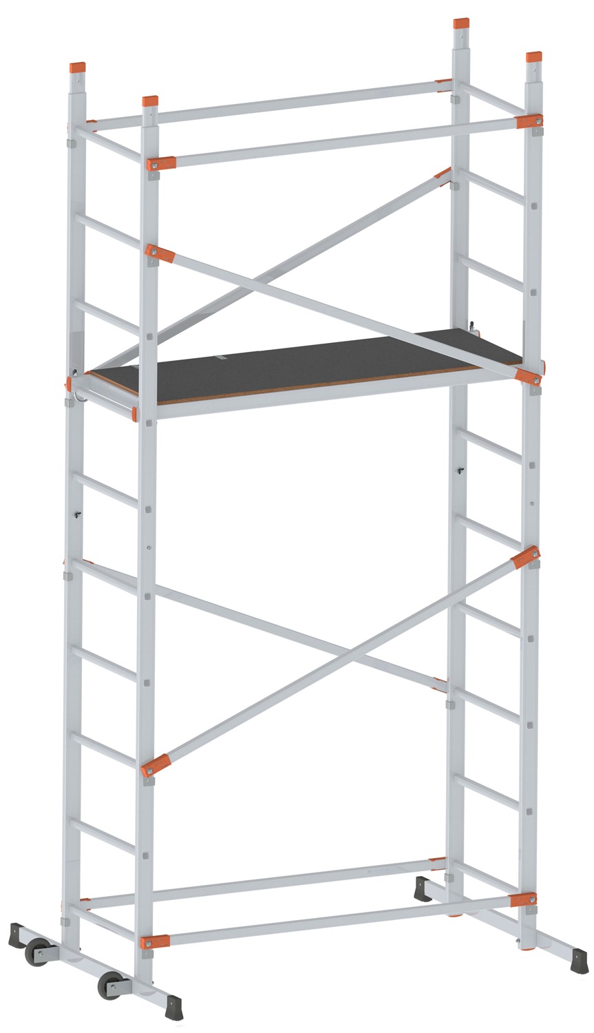 GIERRE Fast&Lock 400 - Trabattello portatile in Alluminio con altezza massima di 3,90 m e portata di 150 kg