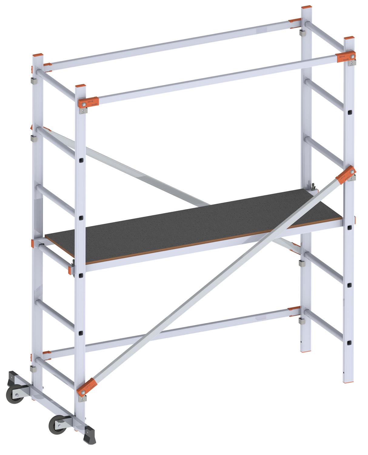 GIERRE Fast&Lock 100 - Trabattello in Alluminio Portatile con Altezza Massima di 2,87 m e Portata di 150 kg