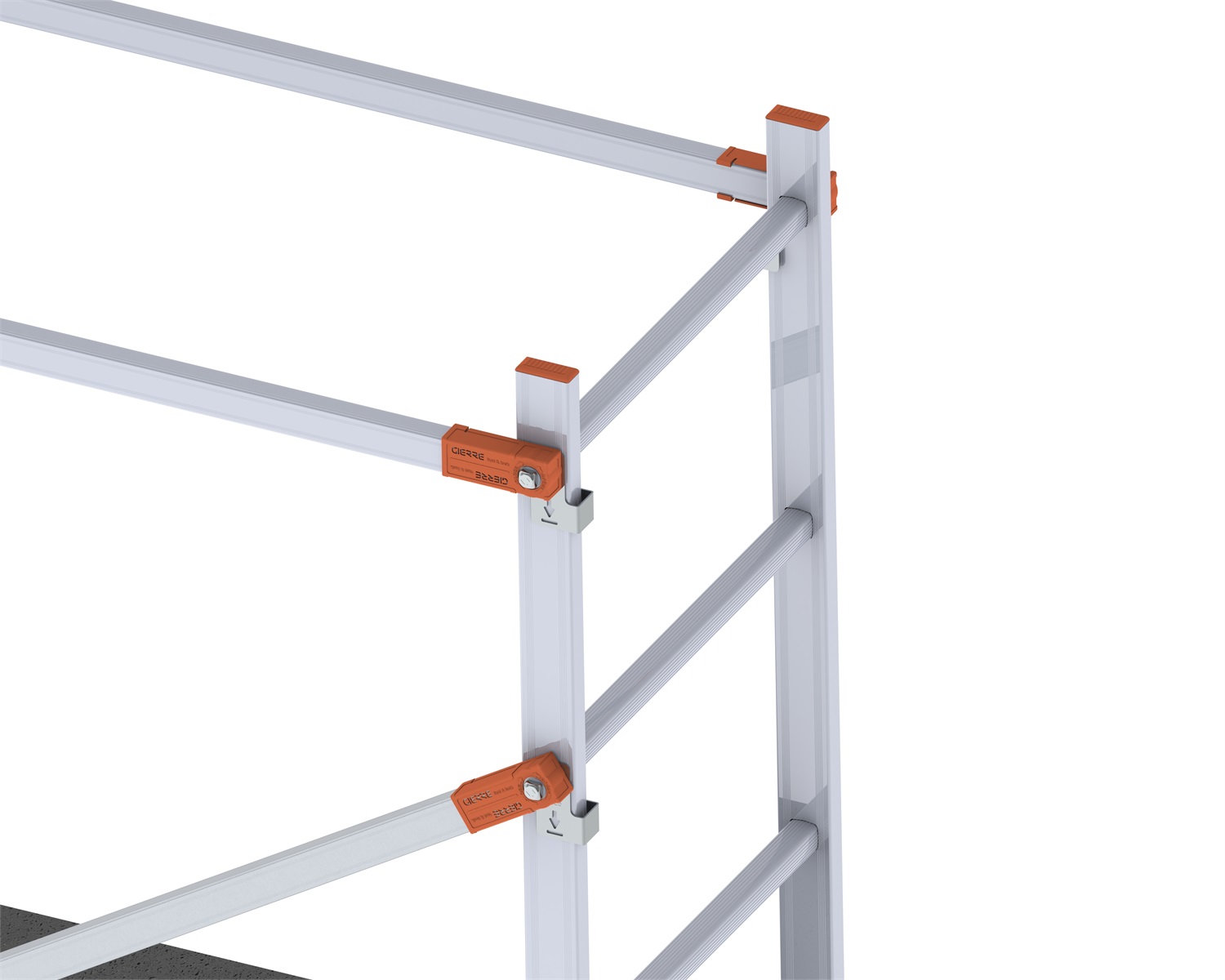 GIERRE Fast&Lock 100 - Trabattello in Alluminio Portatile con Altezza Massima di 2,87 m e Portata di 150 kg