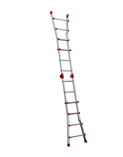 Gierre Peppina Scala Telescopica in Alluminio 4 4 Gradini, Portata Massima 125 kg, Altezza Fino a 4.72 m