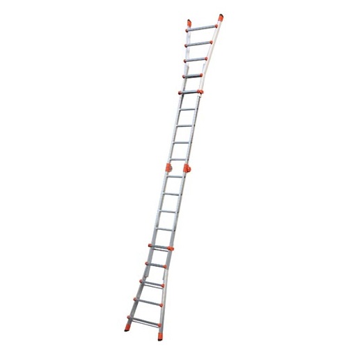 GIERRE Peppina AL030 Scala Telescopica Multifunzione in Alluminio, 4 5 Gradini, Portata Massima 150 kg, Altezza Fino a 5.20 m, Made in Italy