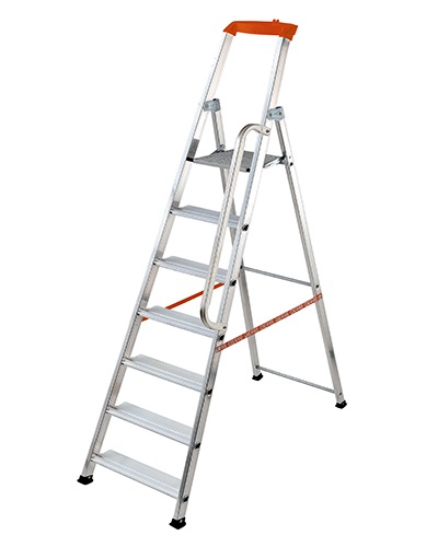 GIERRE Stabila AL740 Scala Pieghevole in Alluminio 7 Gradini, Portata 150 kg, Certificazione EN 131, Made in Italy