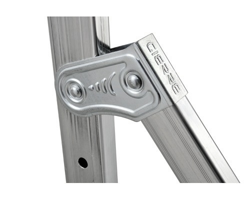 GIERRE AL750 Stabila Scala Pieghevole in Alluminio 8 Gradini - Portata 150 Kg, Certificazione EN 131, Altezza 2,44 m