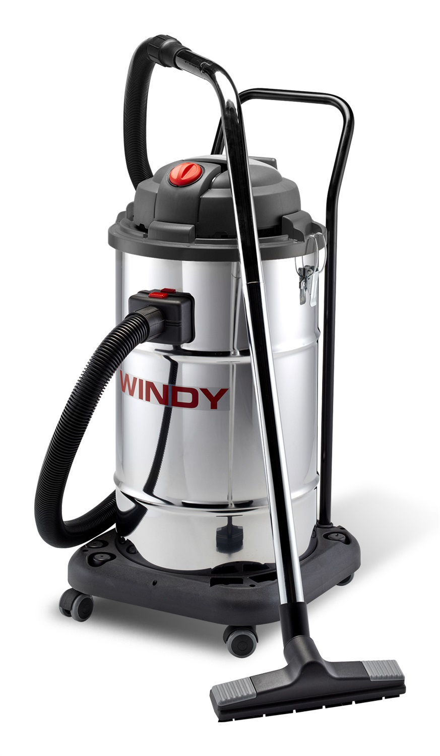 LAVOR Windy 165 IF - Aspiratore Professionale a Cilindro per Solid e Liquidi, 65L, 1400W, Acciaio Inox