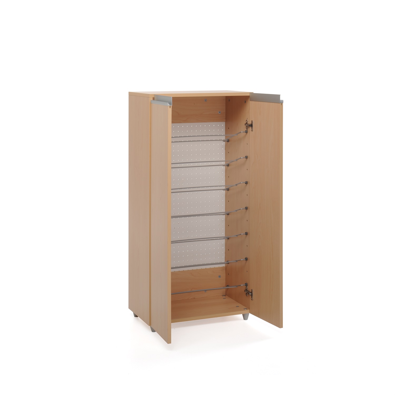 Foppapedretti Scarpiera Scar-puli' Naturale - Design Elegante, 7 Griglie, Chiuso, in Legno e Cromo