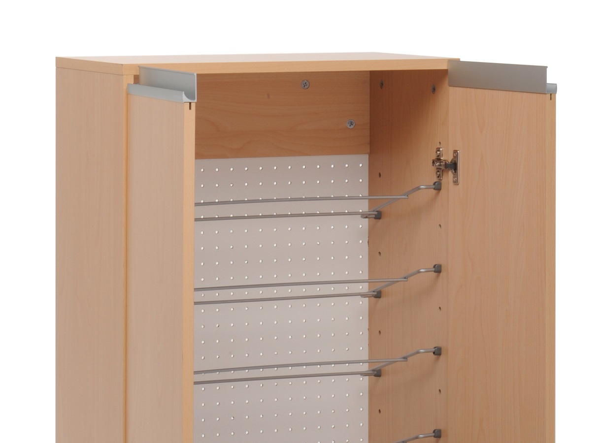 Foppapedretti Scarpiera Scar-puli' Naturale - Design Elegante, 7 Griglie, Chiuso, in Legno e Cromo