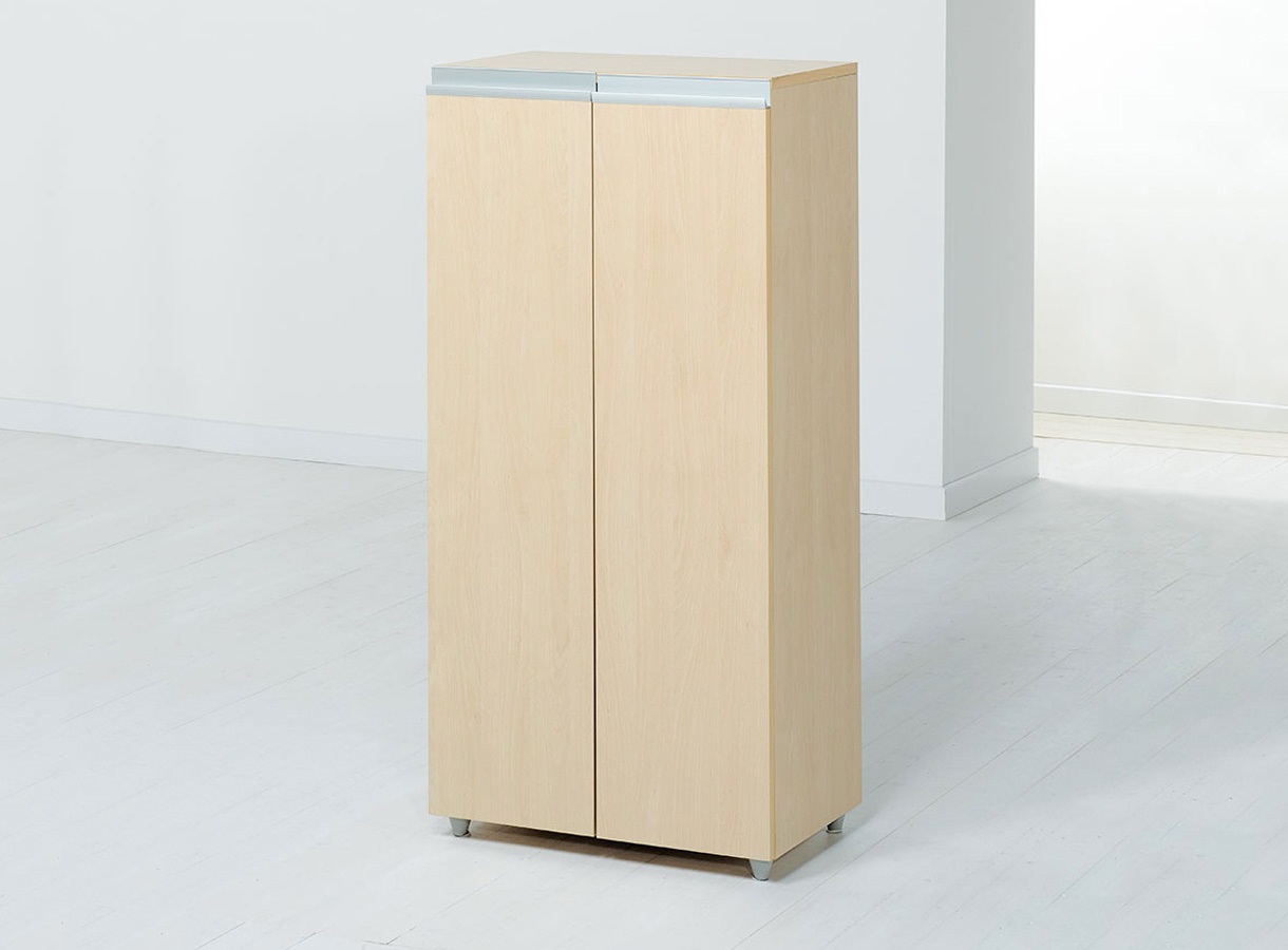 Foppapedretti Scarpiera Scar-puli' Naturale - Design Elegante, 7 Griglie, Chiuso, in Legno e Cromo