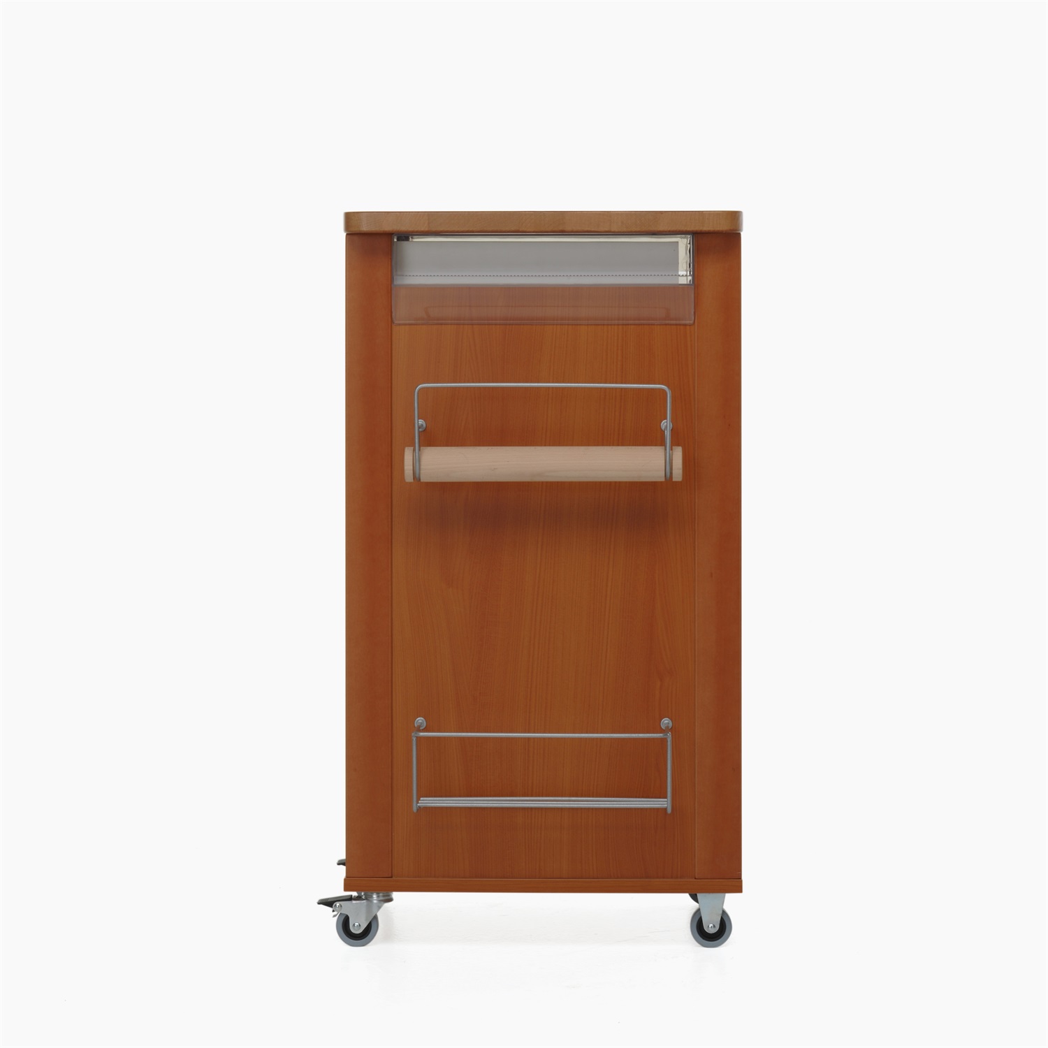 Foppapedretti Bistrot Carrello Cucina in Metallo e Truciolato, Legno Noce con Accessori e 4 Cesti