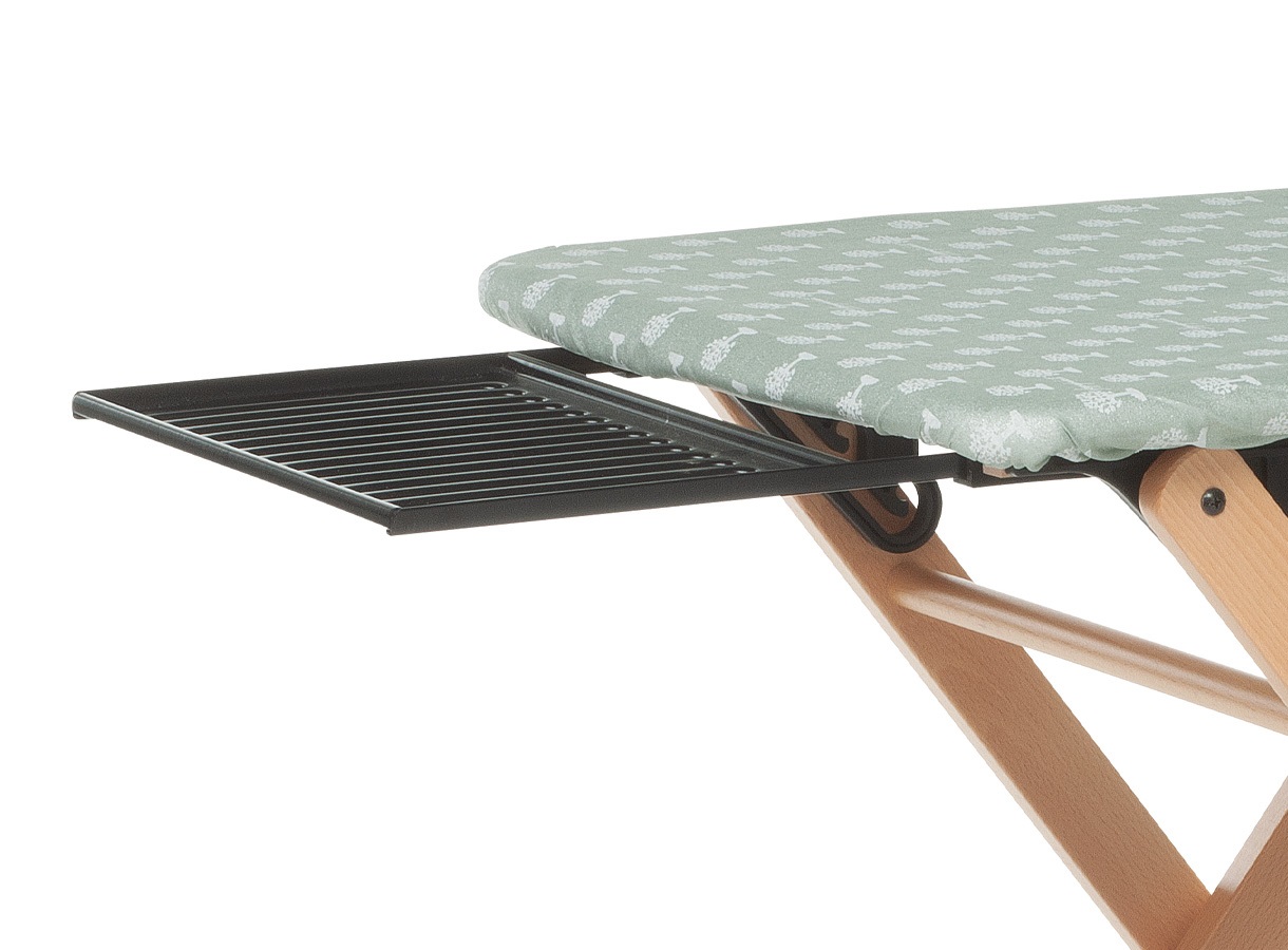 Foppapedretti Assai Evo Naturale - Asse da Stiro Pieghevole in Legno Massiccio, Regolabile a Tre Altezze, con Ruote