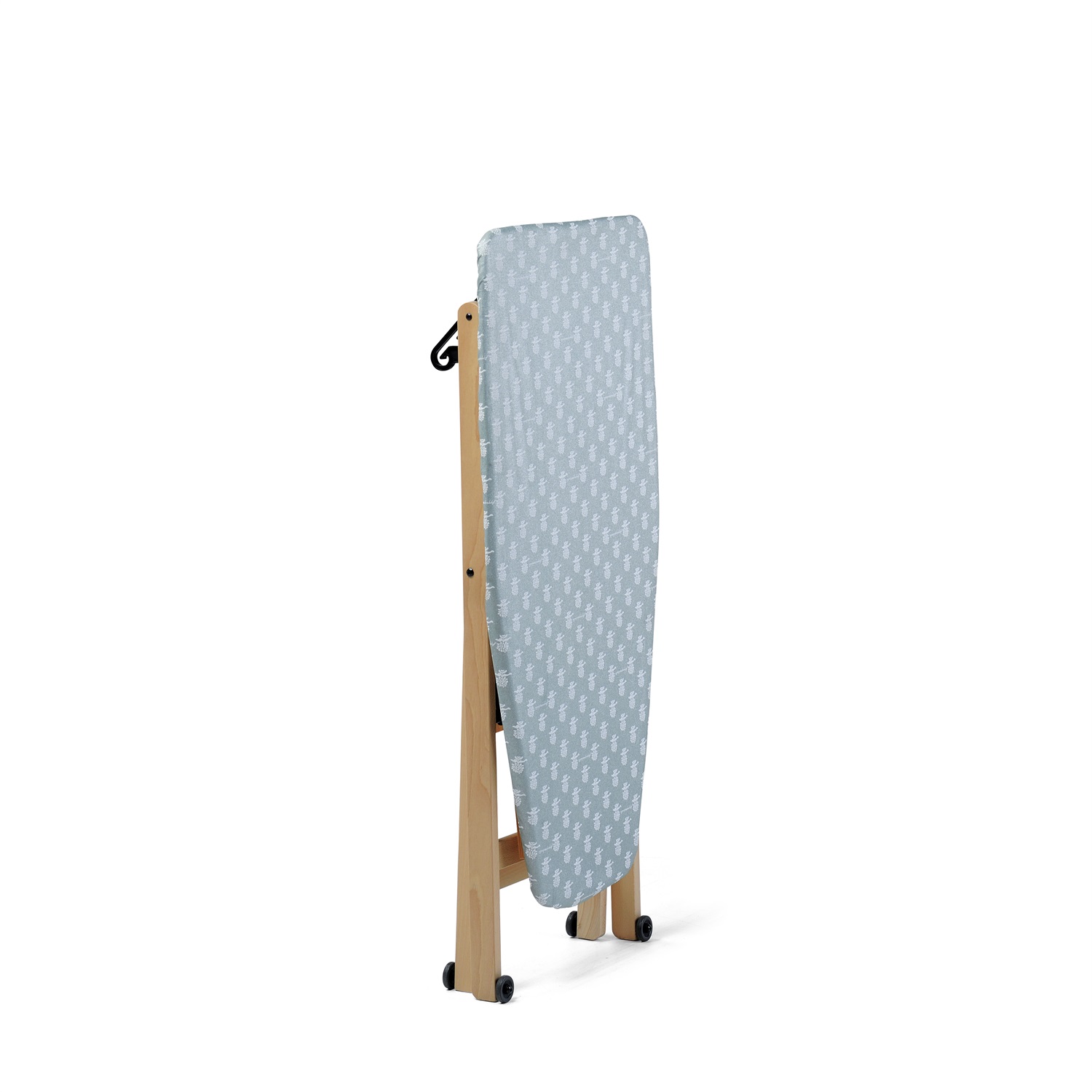 Foppapedretti Asse da Stiro Assai in Legno Massiccio di Faggio Verniciato - Piano Stiro 49 x 101 cm, Altezza Regolabile, Ripiano Inferiore e Griglia Porta Ferro Estraibile