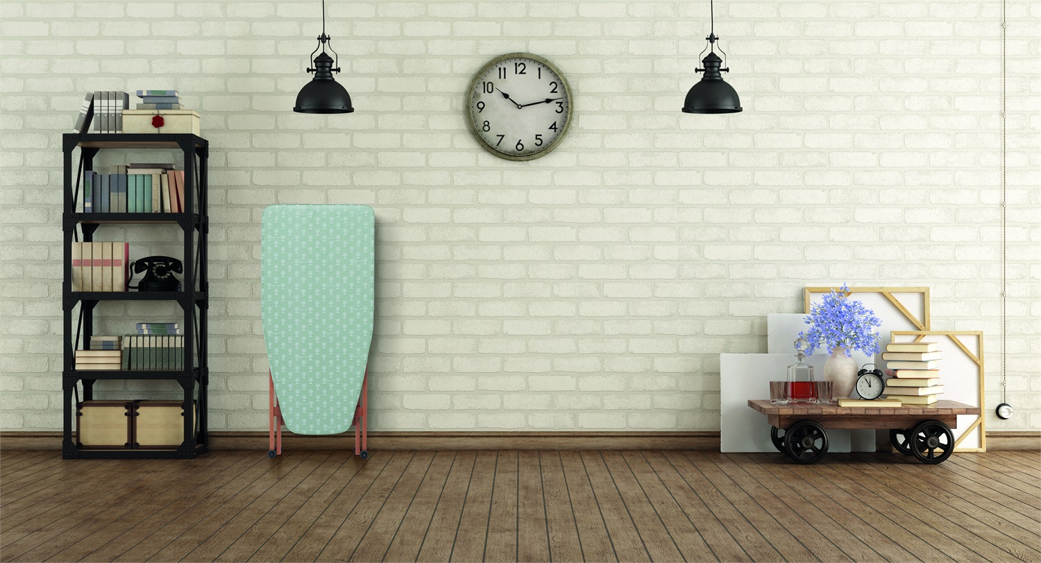 Foppapedretti Asse da Stiro Assai in Legno Massiccio di Faggio Verniciato - Piano Stiro 49 x 101 cm, Altezza Regolabile, Ripiano Inferiore e Griglia Porta Ferro Estraibile