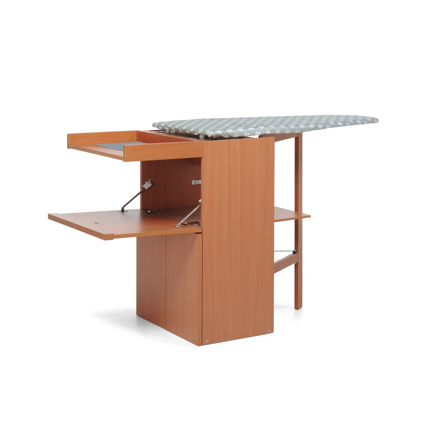 Foppapedretti Lostiro Noce - Asse da Stiro Completo in Legno con Ferro a Secco e a Vapore, 101 x 49 cm, Monocromatico