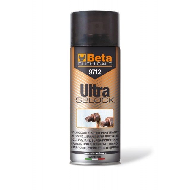 Beta Tools 9712 Ultra Sblock - Sbloccante Super-Penetrante 400 ml, Impermeabile, Alta Resistenza Termica da -40°C a 150°C