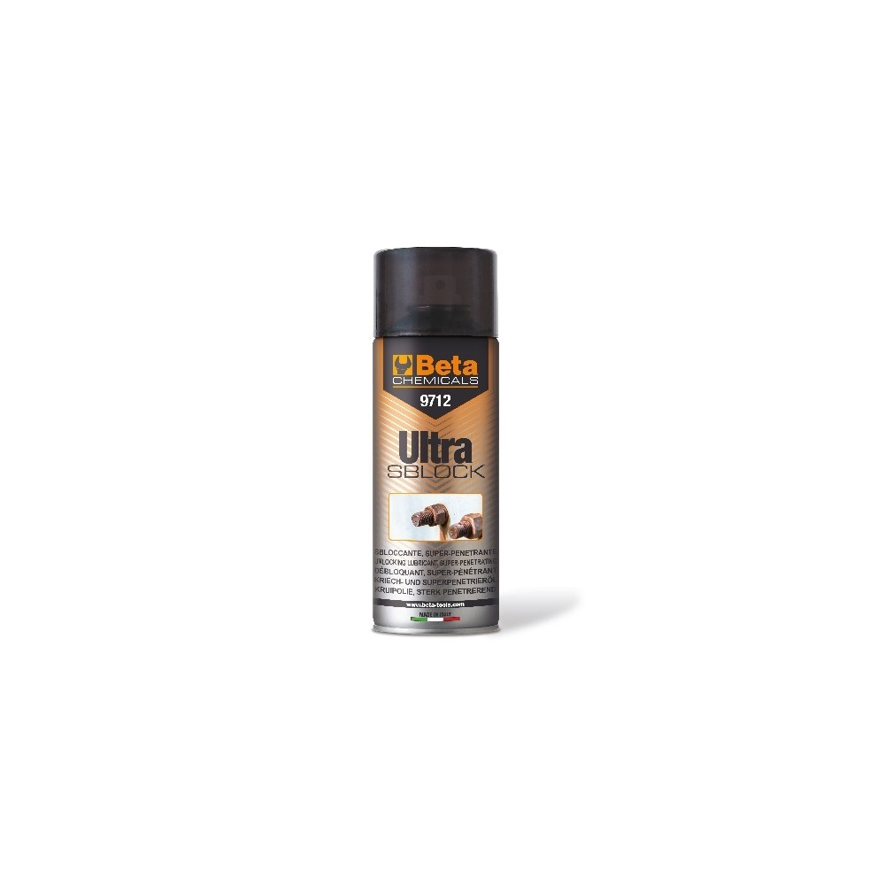 Beta Tools 9712 Ultra Sblock - Sbloccante Super-Penetrante 400 ml, Impermeabile, Alta Resistenza Termica da -40°C a 150°C