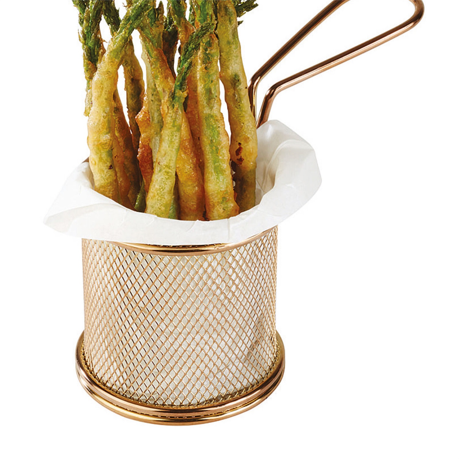 Paderno Cestino Porta Snack Buffet in Acciaio Inox Oro Ø 9 cm H 8,5 cm - Elegante e Moderno