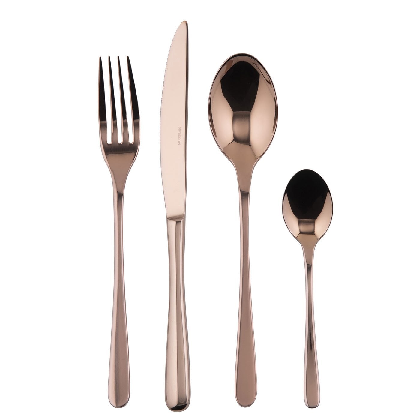 Sambonet Taste Set di Posate da Tavola 24 Pezzi in Acciaio Inox PVD Copper per 6 Persone