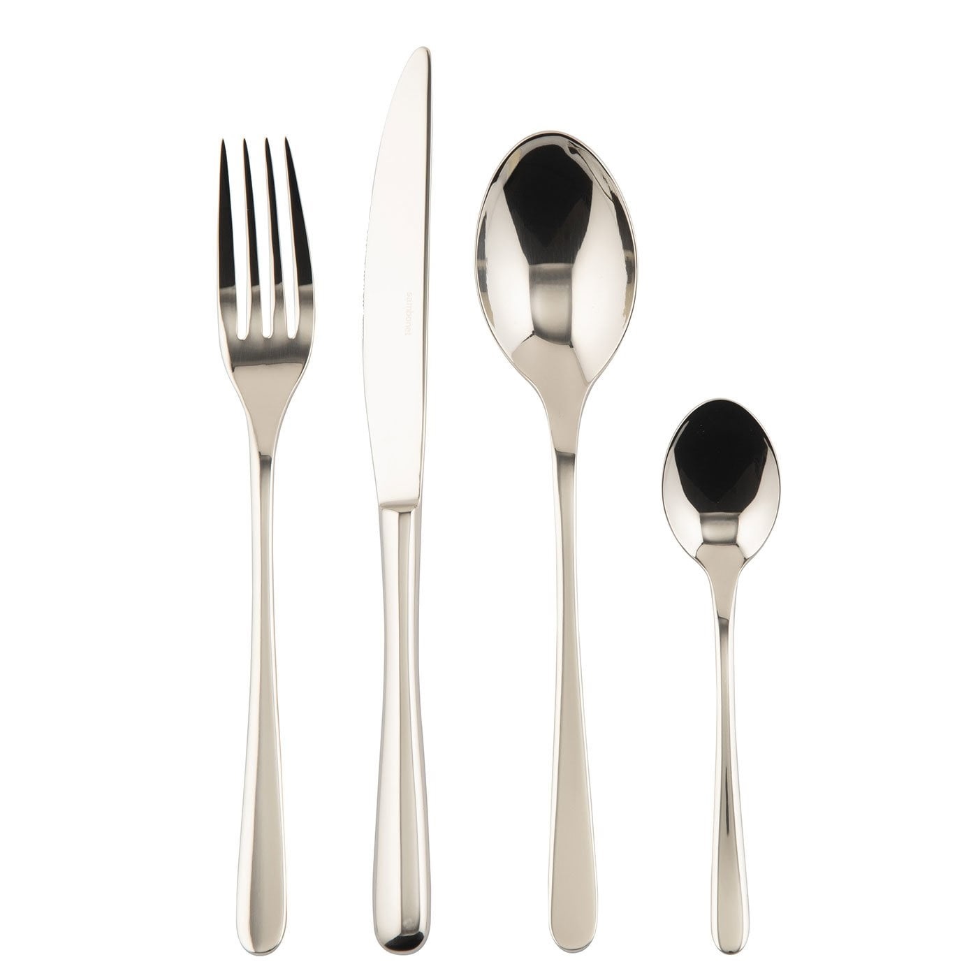 Sambonet Taste Set di Posate da Tavola 24 Pezzi in Acciaio Inox PVD - 6 Forchette, 6 Cucchiai, 6 Coltelli, 6 Cucchiaini da Tè
