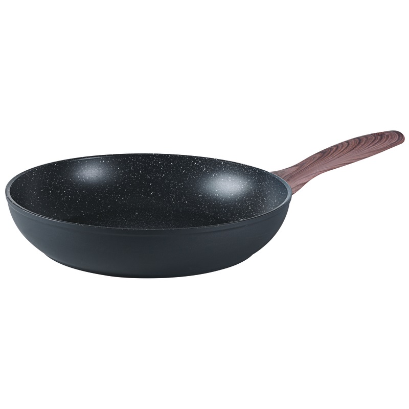 Sambonet Padella Wok Rock & Rose Black 28cm - Rivestimento Antiaderente QUARZOTEK, Design Italiano, Made in Italy